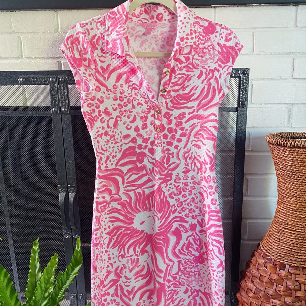 Lilly Pulitzer Pink Rayna Polo Dress